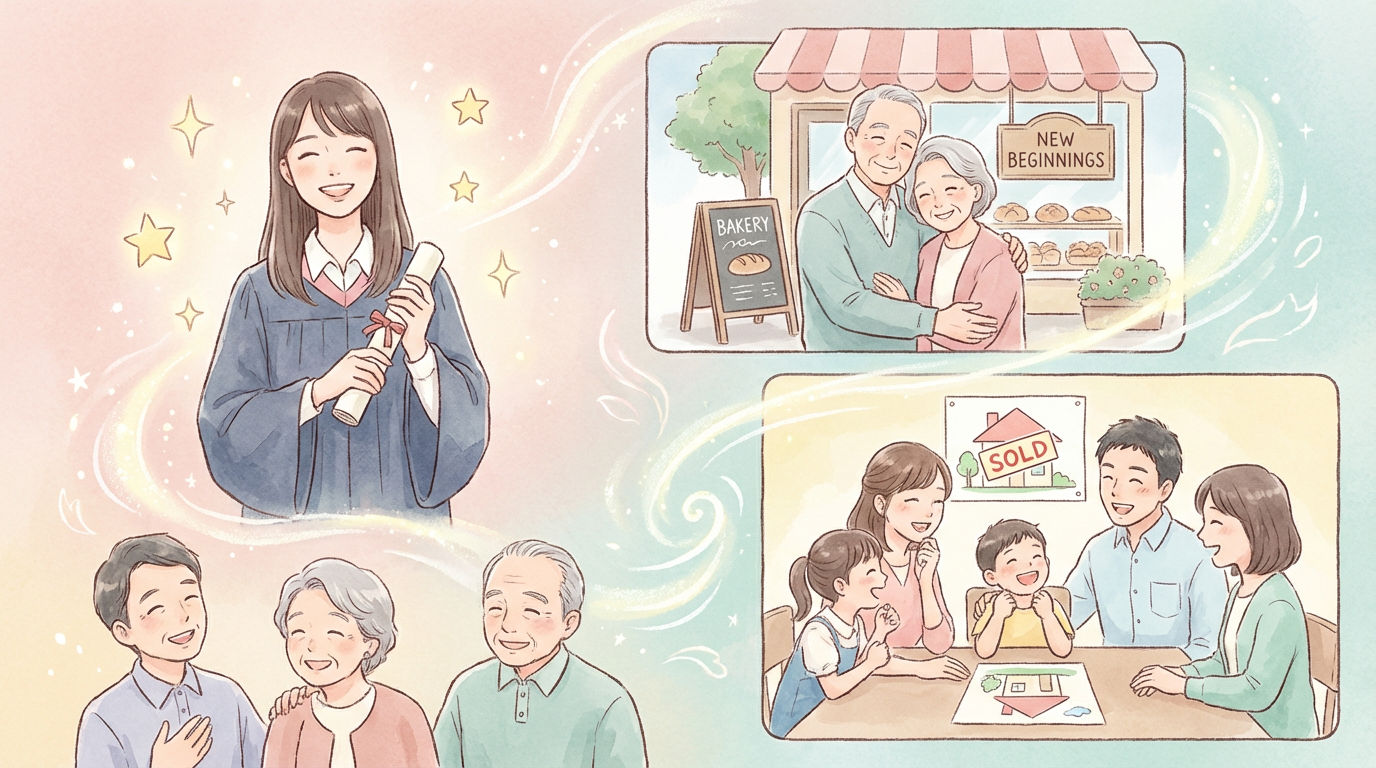 成功した人たちの笑顔