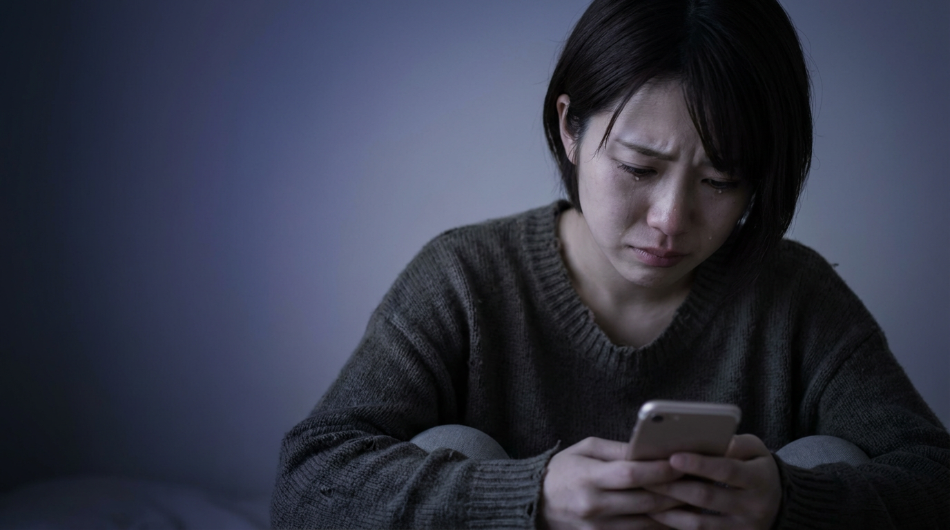 音信不通で悩む女性
